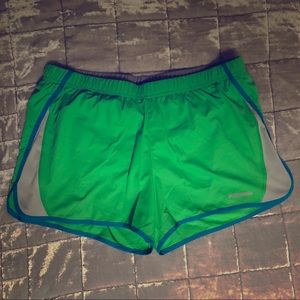 Women’s Patagonia Strider running shorts, green, M